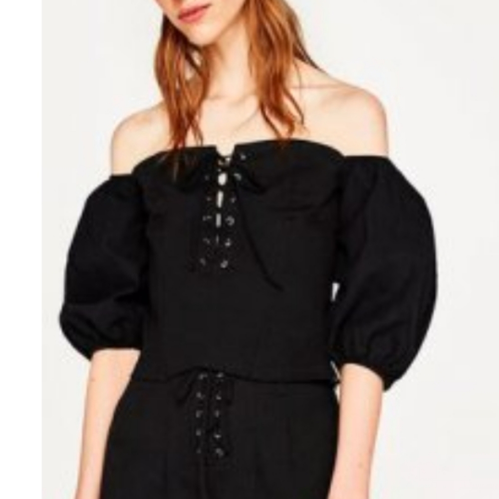 Zara lace up corset style top